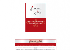 Gourmet by Greta three-piece label Gourmet by Greta three-piece label