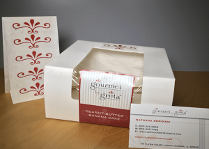 Gourmet by Greta three-piece label Gourmet by Greta three-piece label