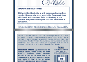 STOCK Asti wine label back, silver STOCK Asti wine label back, silver