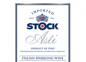 STOCK Asti wine front and shoulder labels