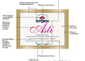 STOCK Asti wine label front, with specs STOCK Asti wine label front, with specs