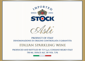 STOCK Asti wine label front STOCK Asti wine label front