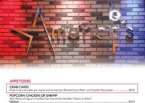 Americas Bar Menu Daytime Americas Bar Menu Daytime